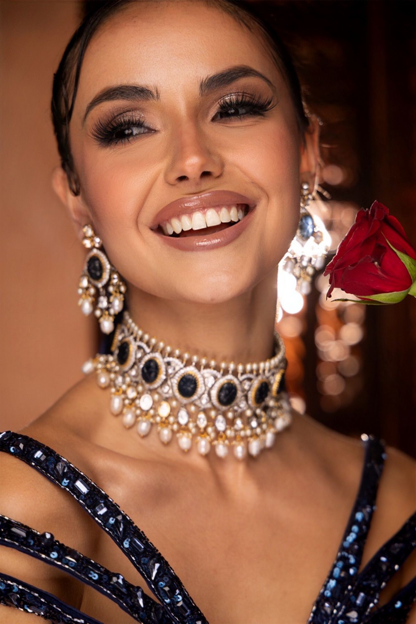 Timeless bridal beauty detail