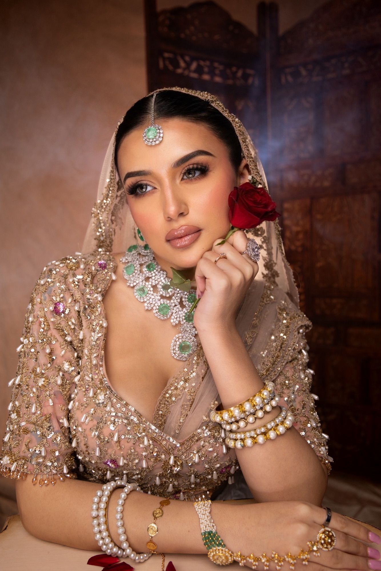 Classic glowing bridal makeup