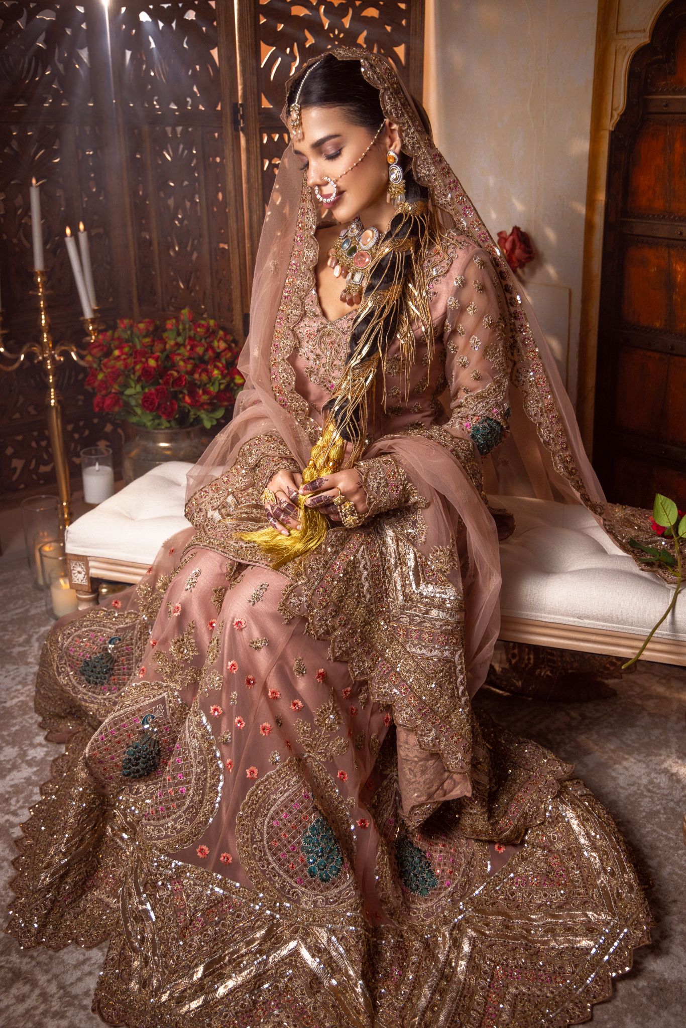 Modern heirloom bridal look